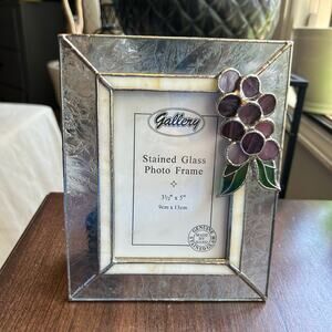 Gallery New 3D Purple Grape Stained Glass Picture Frame 31/2x5”